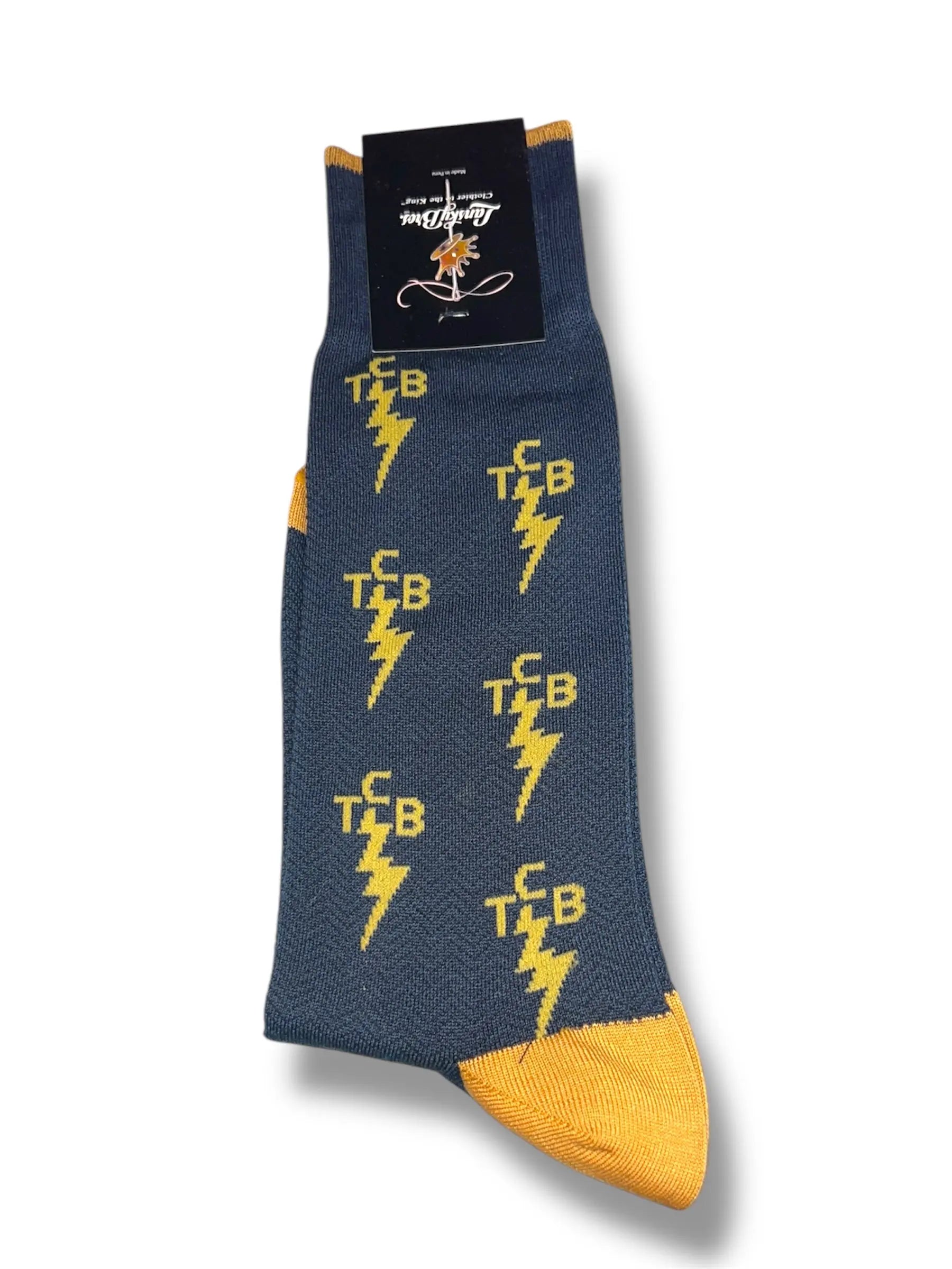 Elvis "TCB" Socks - Blue & Gold Clothier to The King