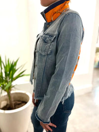 The Light Denim Jacket / Orange & Blue Bit STACY BRADLEY