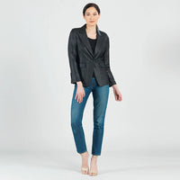 Liquid Leather™ Signature Pocket Blazer - Black Clara Sun Woo