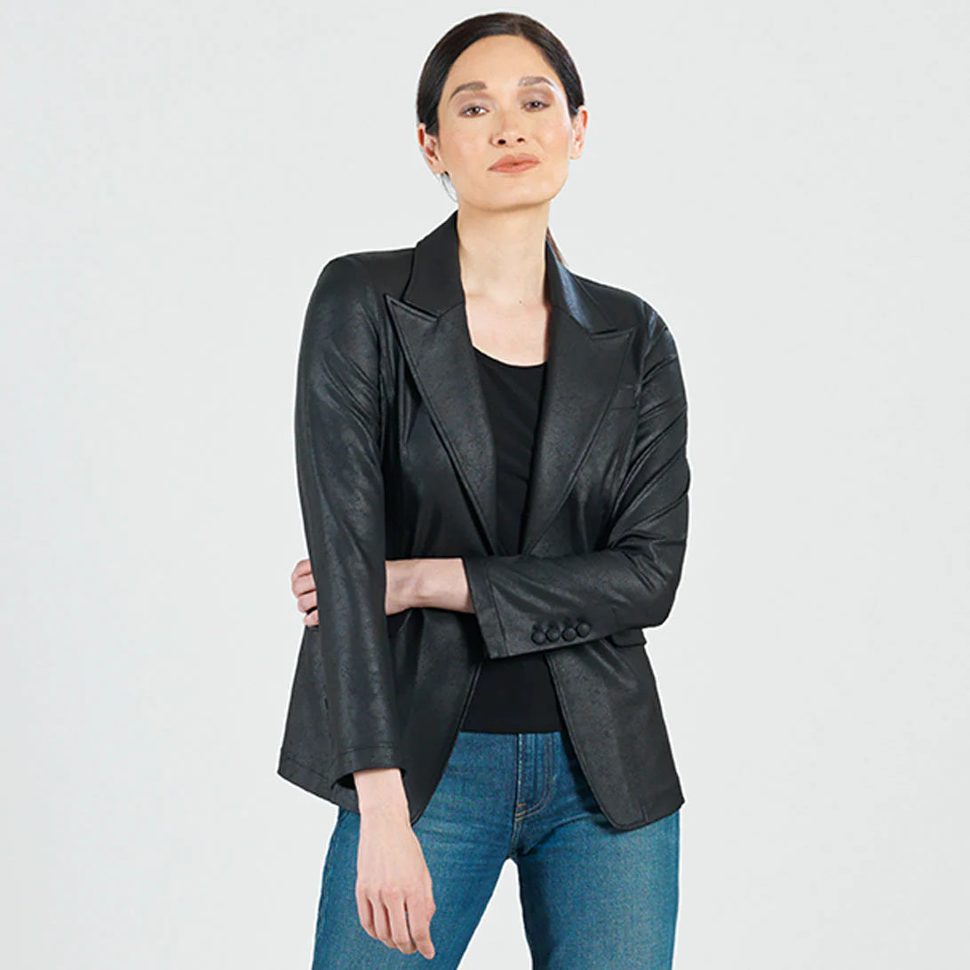 Liquid Leather™ Signature Pocket Blazer - Black Clara Sun Woo