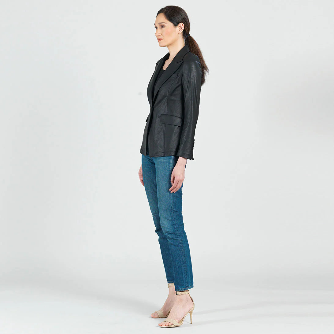 Liquid Leather™ Signature Pocket Blazer - Black Clara Sun Woo