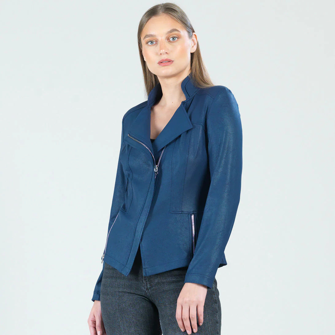 Liquid Leather™ Signature Jacket - Navy Clara Sun Woo