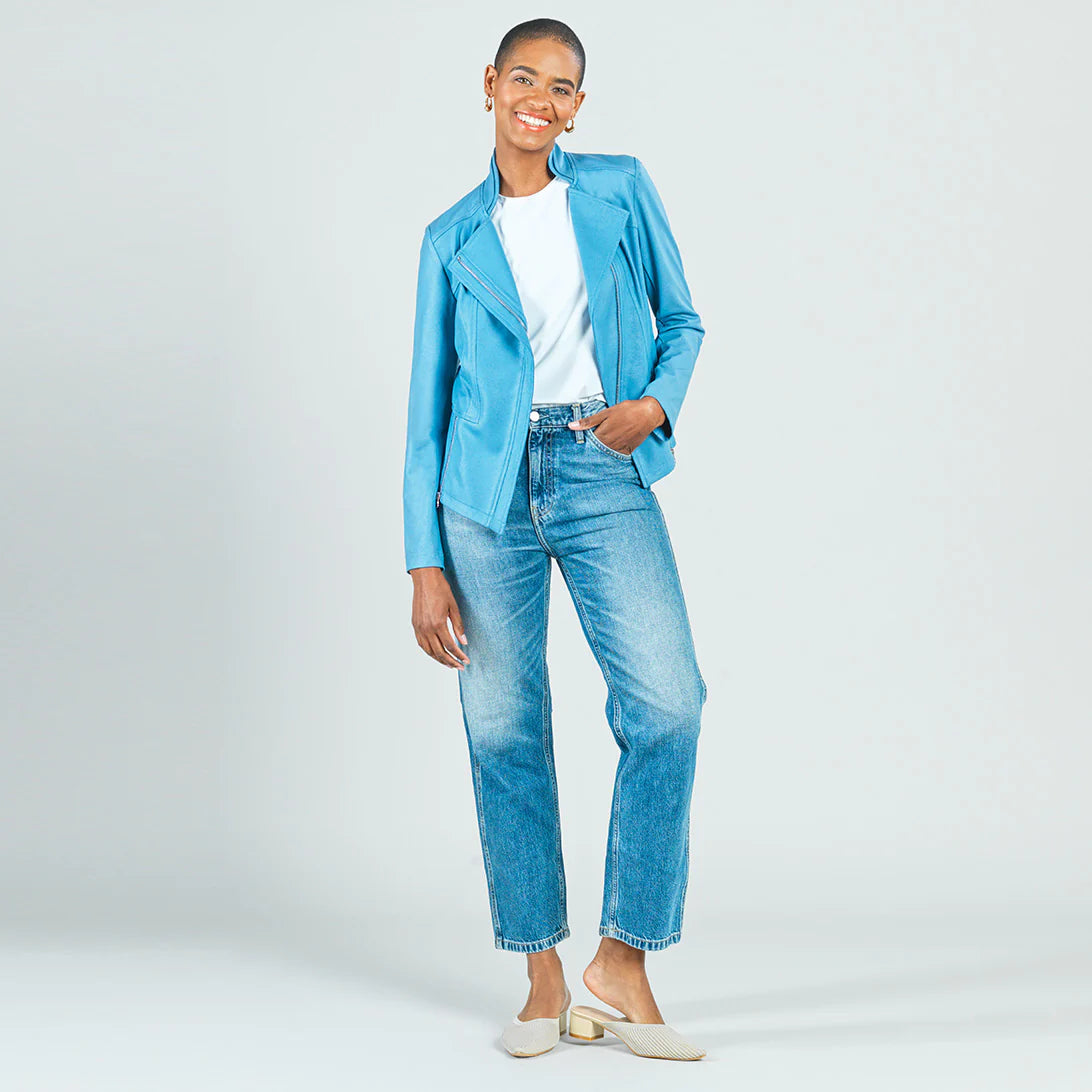 Liquid Leather™ Signature Jacket - Sky Blue Clara Sun Woo