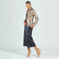Metallic Liquid Leather™  Signature Jacket - Copper Clara Sun Woo