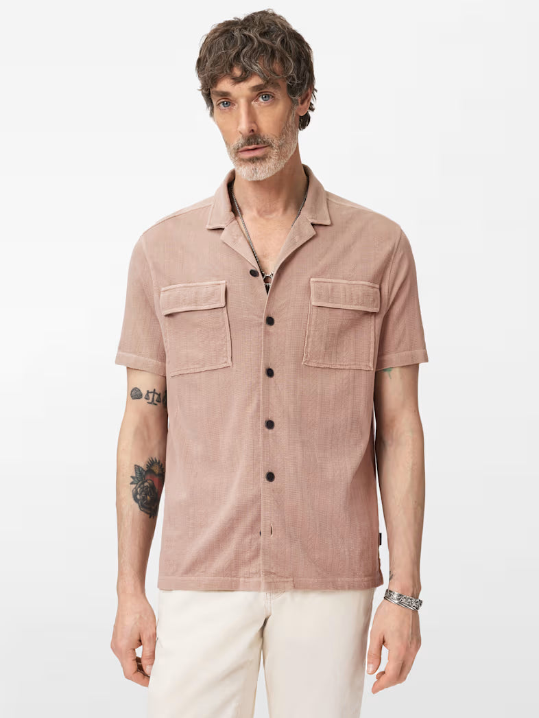 Amadora Camp Collar Shirt - Pink Sand – Lansky Bros.