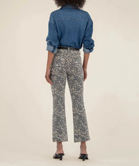 Kelsey High Rise Ankle Flare - Leopard KUT