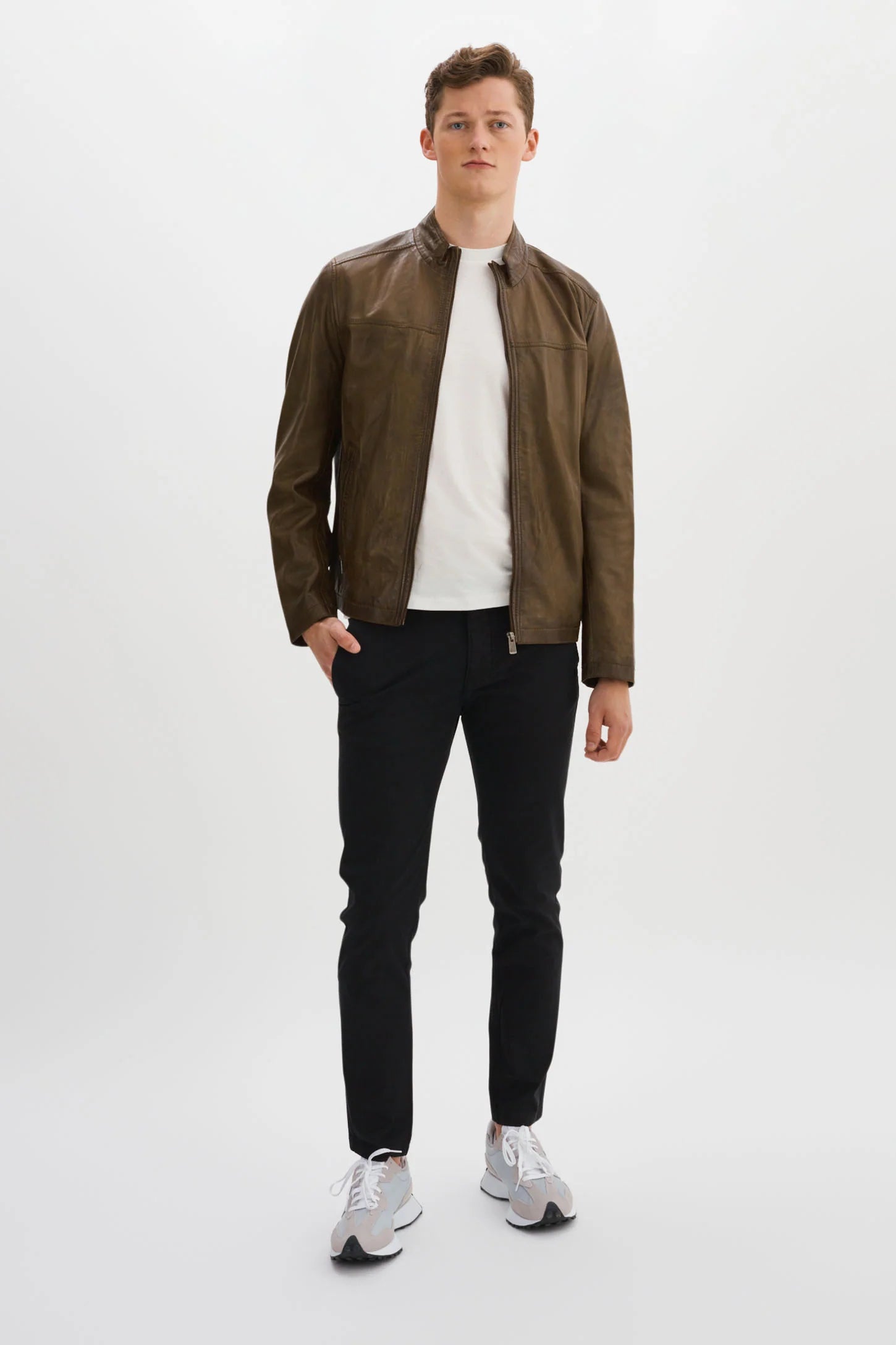 Lucio Green Leather Jacket Regency