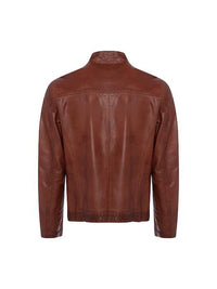 Lino Lambskin Leather Jacket- Metaxa Regency
