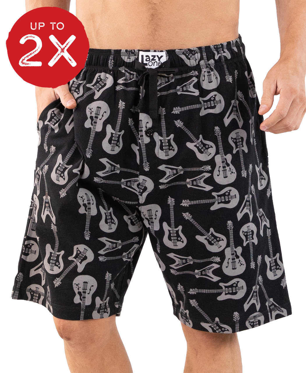 Guitar Pajama Shorts Memphis Pop-Up