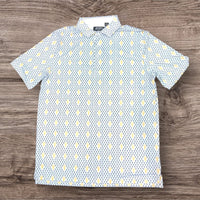 TCB Performance Polo - Navy & Gold Clothier to The King