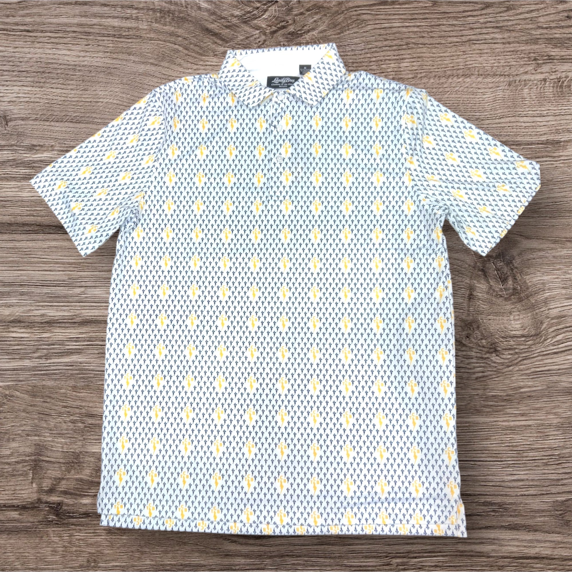 TCB Performance Polo - Navy & Gold Clothier to The King