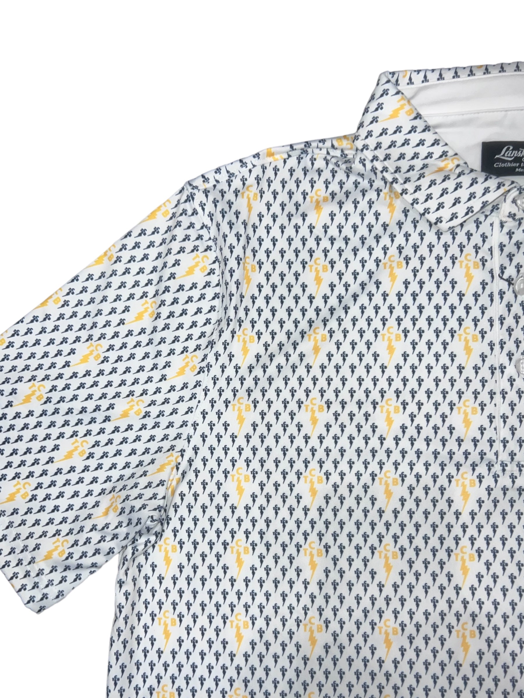 TCB Performance Polo - Navy & Gold Clothier to The King