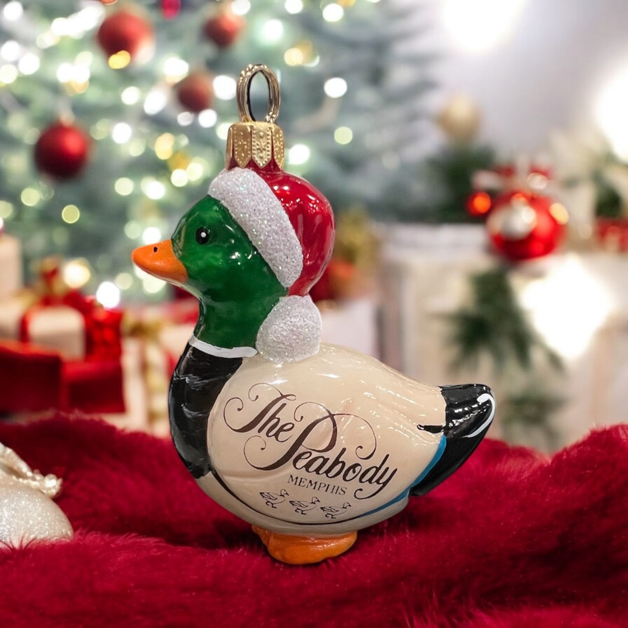Peabody Santa Mallard Ornament Joy to the World
