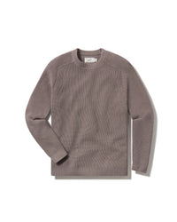 Shaker Stitch Cotton Crewneck Sweater - Frost Grey Grayers