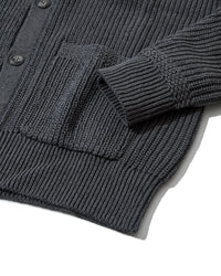 Portsmouth Rib Cardigan - Gunmetal Grayers