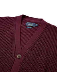 Portsmouth Rib Cardigan - Wine Grayers