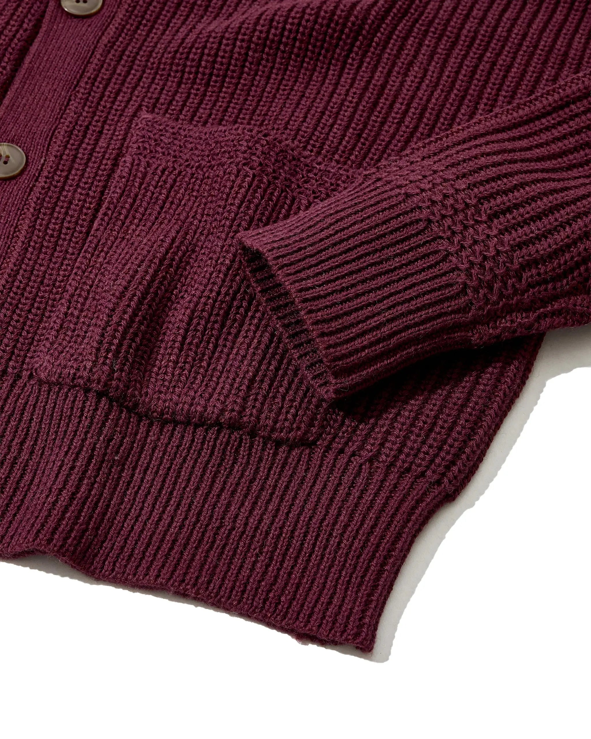 Portsmouth Rib Cardigan - Wine Grayers