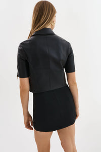 SEVANA | REVERSIBLE LEATHER JACKET - BLACK/GOLD Lamarque