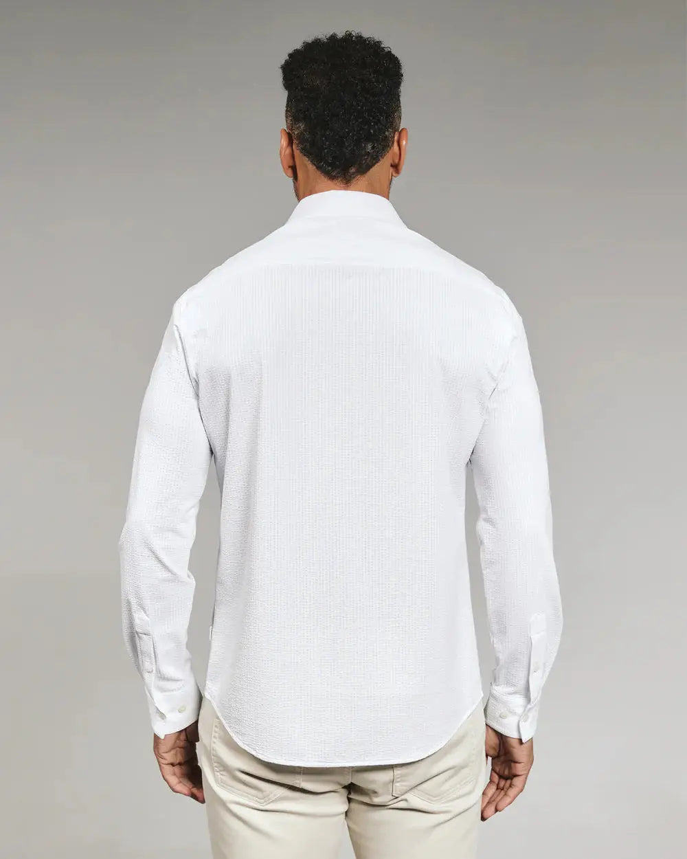 Ferris Long Sleeve Shirt - White 7 Diamonds