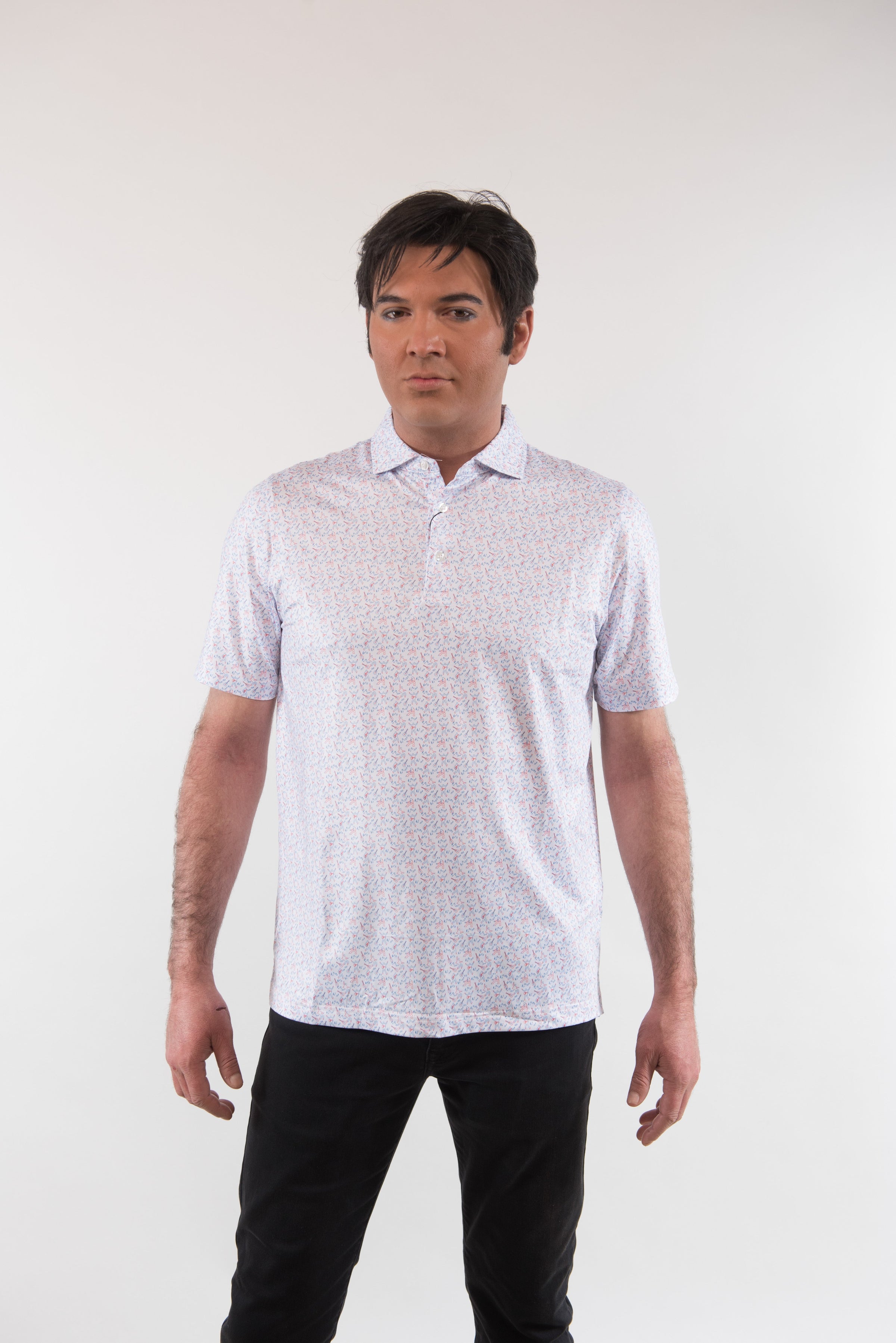 Elvis Shake, Rattle and Roll Performance Polo Clothier to The King