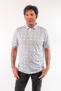 TCB Performance Polo - Navy & Gold Clothier to The King