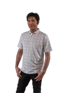 TCB Performance Polo - Navy & Gold Clothier to The King