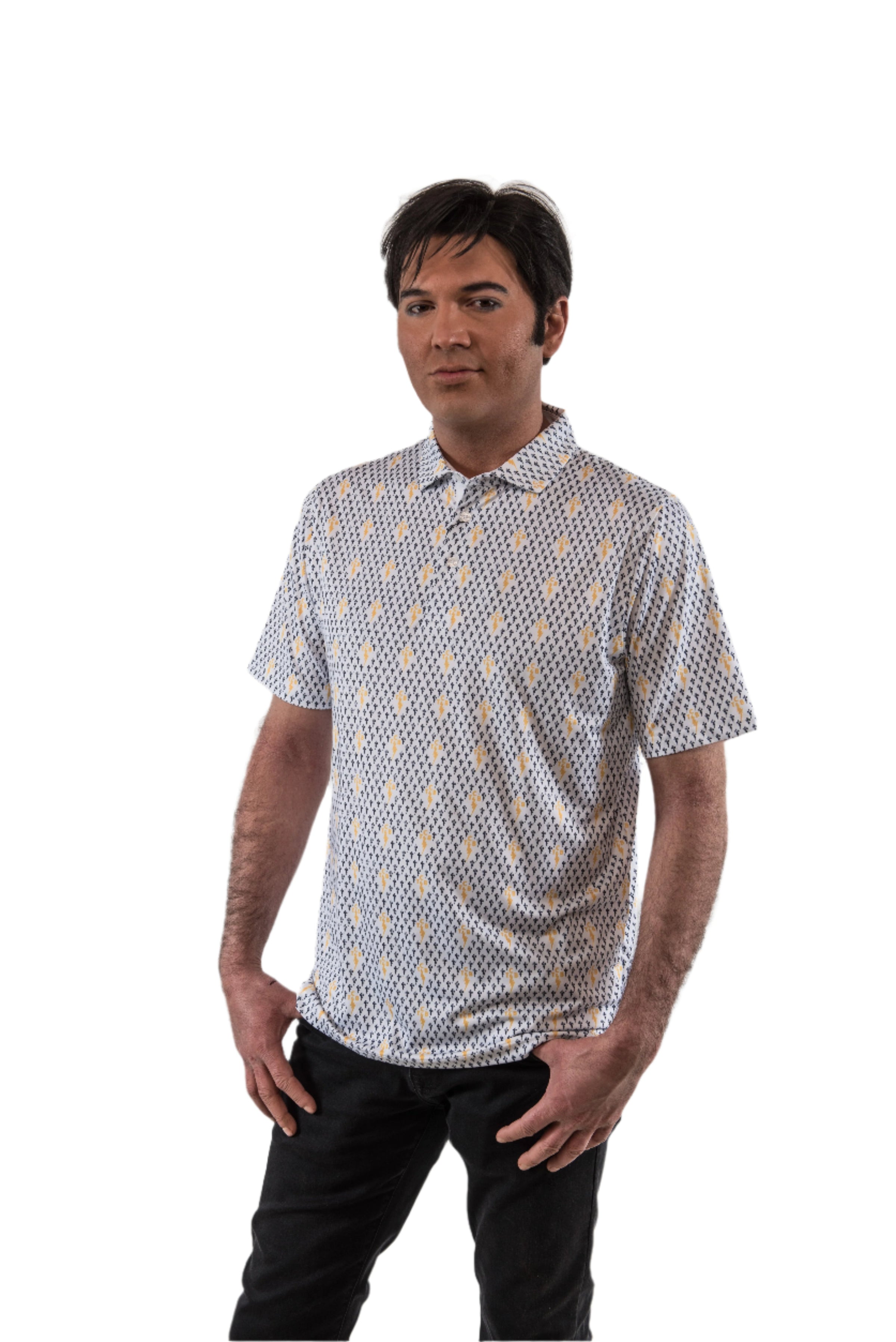 TCB Performance Polo - Navy & Gold Clothier to The King