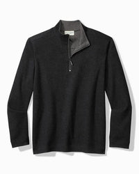 Flipview Reversible Half-Zip Sweatshirt - Black Heather Tommy Bahama