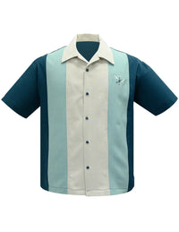 Atomic Mad Men Bowling Shirt Teal/Mint Clothier to The King