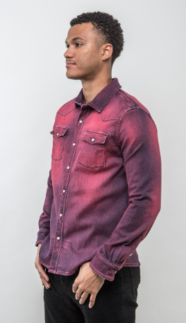 Roper Western Snap Shirt/Shacket - Magenta Teleria Zed