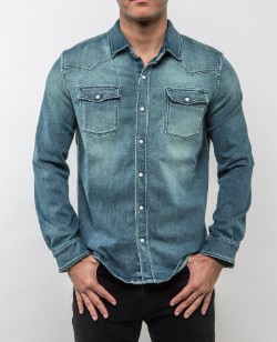 Roper Western Snap Shirt/Shacket - Seafoam Teleria Zed