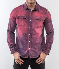 Roper Western Snap Shirt/Shacket - Magenta Teleria Zed