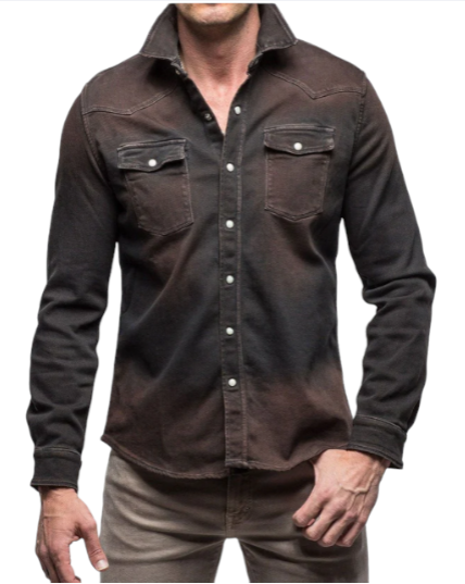 Roper Western Snap Shirt/Shacket - Wenge Teleria Zed