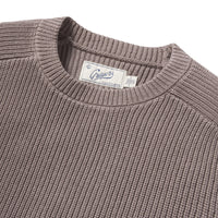 Shaker Stitch Cotton Crewneck Sweater - Frost Grey Grayers