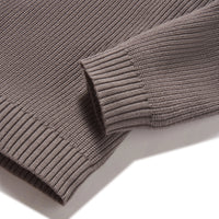 Shaker Stitch Cotton Crewneck Sweater - Frost Grey Grayers