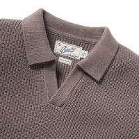 Shaker Stitch Cotton Polo Sweater - Frost Gray Grayers
