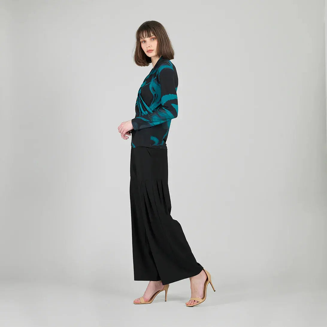 Sleeveless V-Neck Center Front Tie Top - Abstract Prism Clara Sun Woo