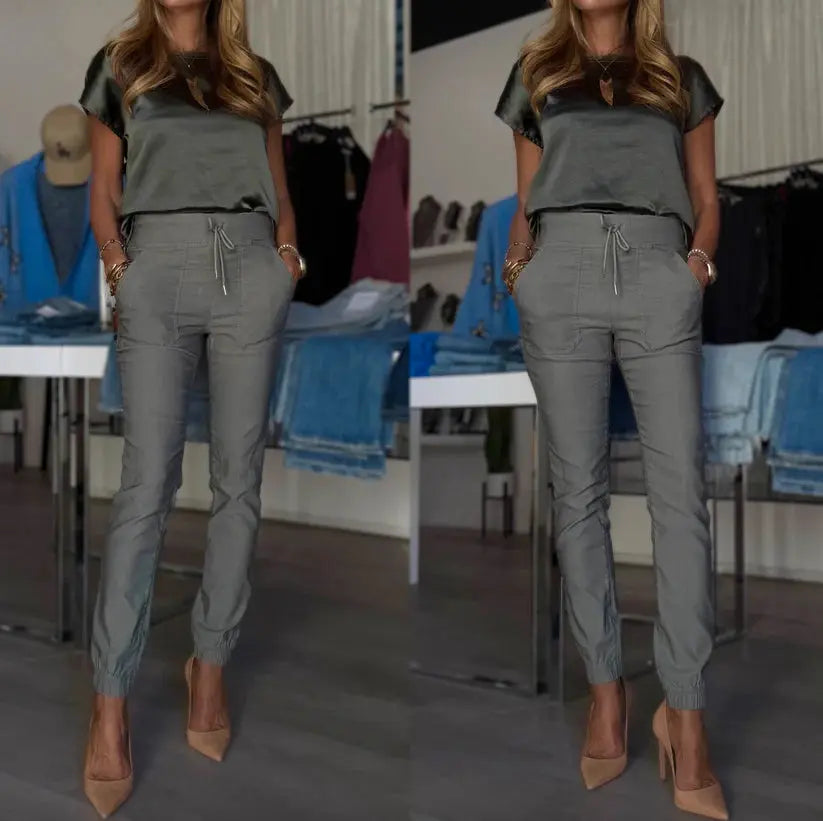 Tali Green Herringbone Pants Bevy Flog