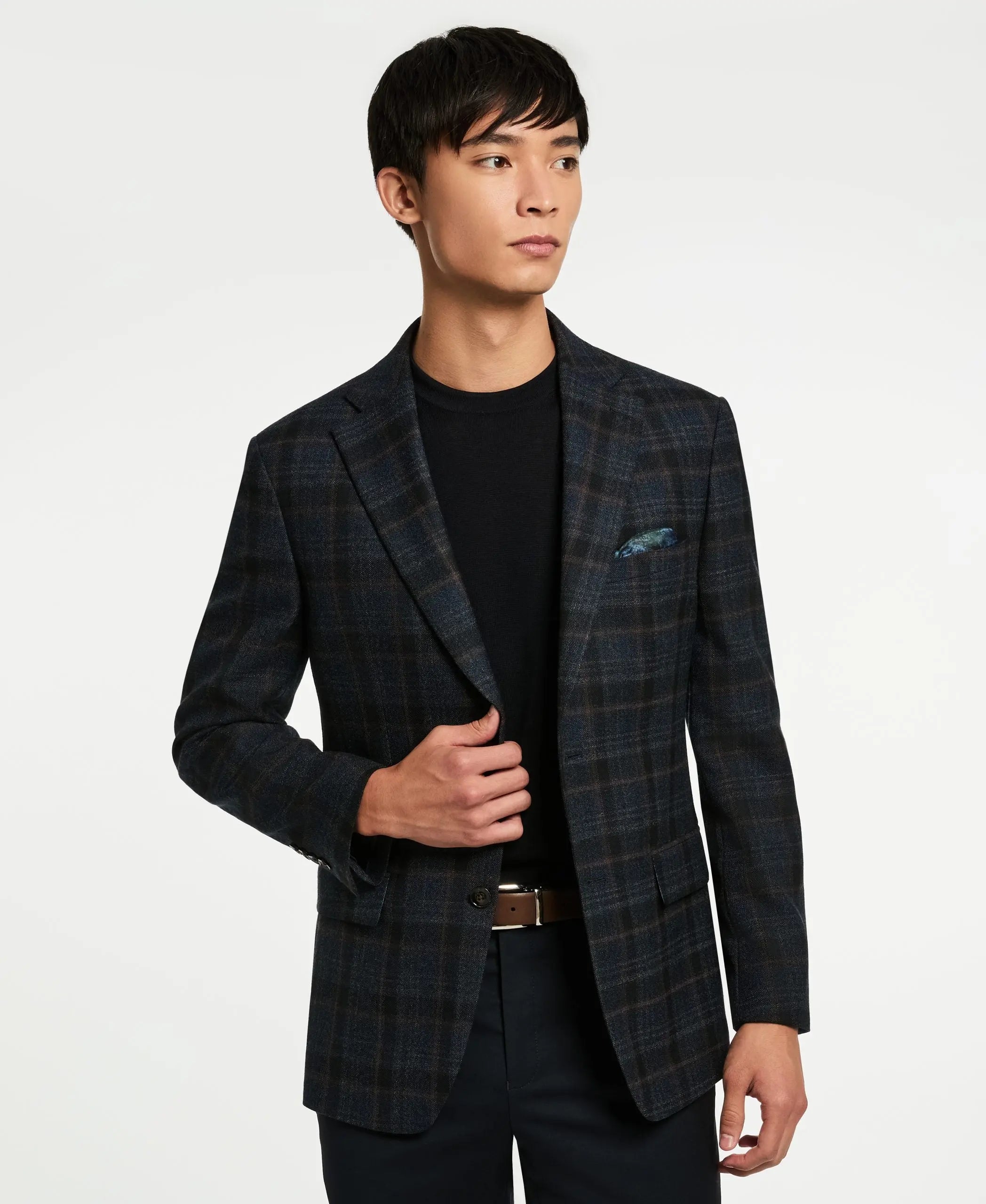 Verdello Blue/Rust Plaid Sport Coat Clothier to The King