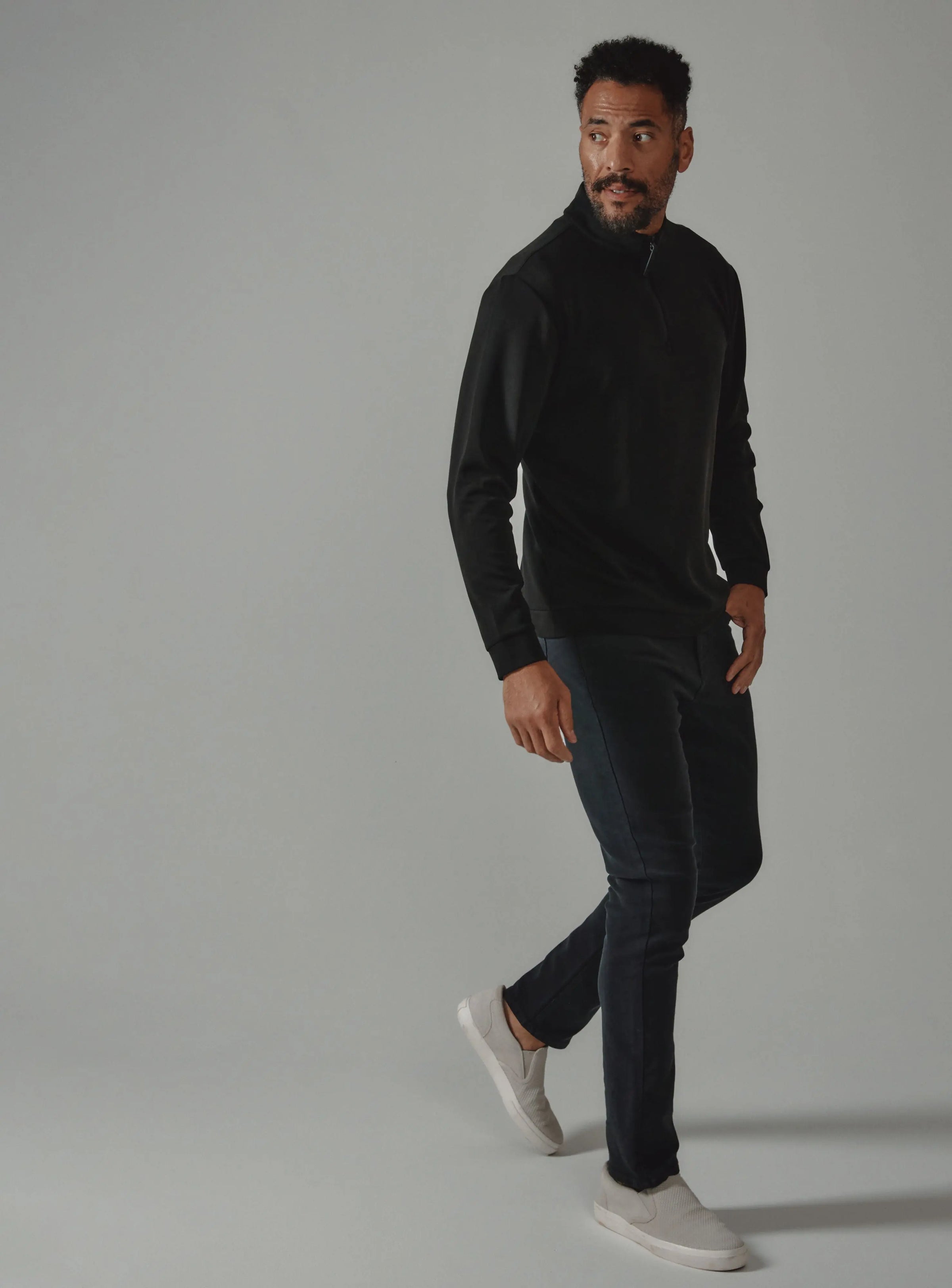Rev Quarter Zip - Black 7 Diamonds