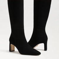 Sylvia Knee High Boots - Black Suede Sam Edelman