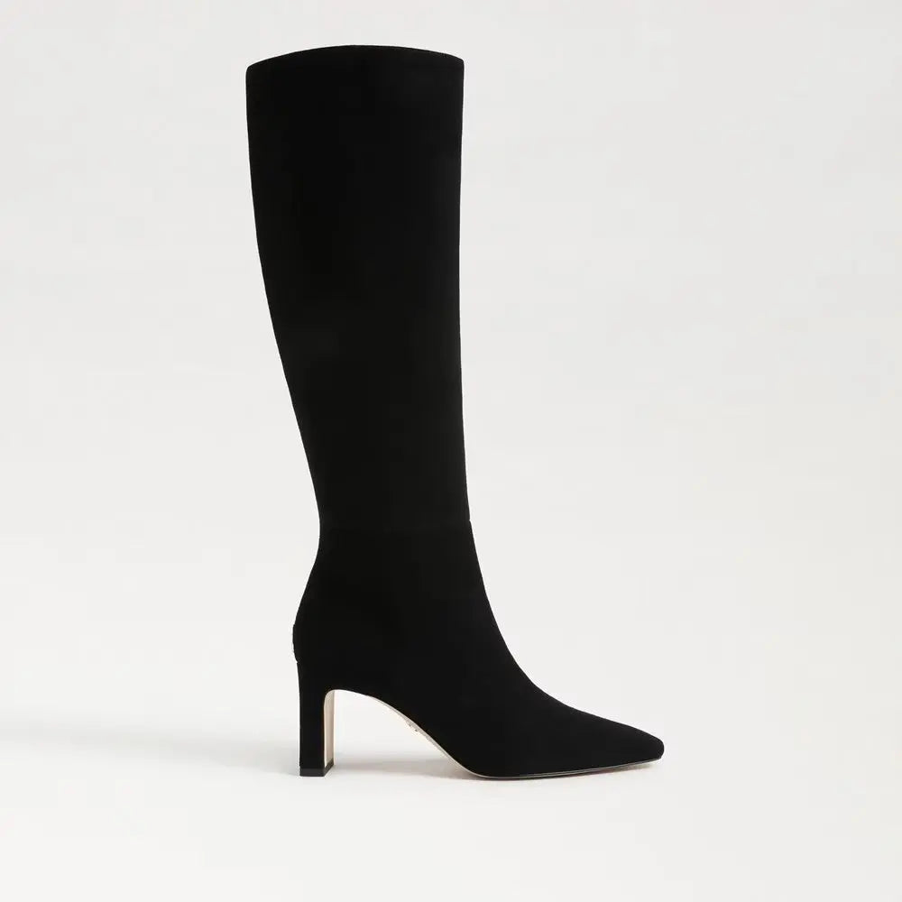 Sylvia Knee High Boots - Black Suede Sam Edelman