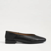Kasey Square Toe Ballet Flat - Black Leather Sam Edelman