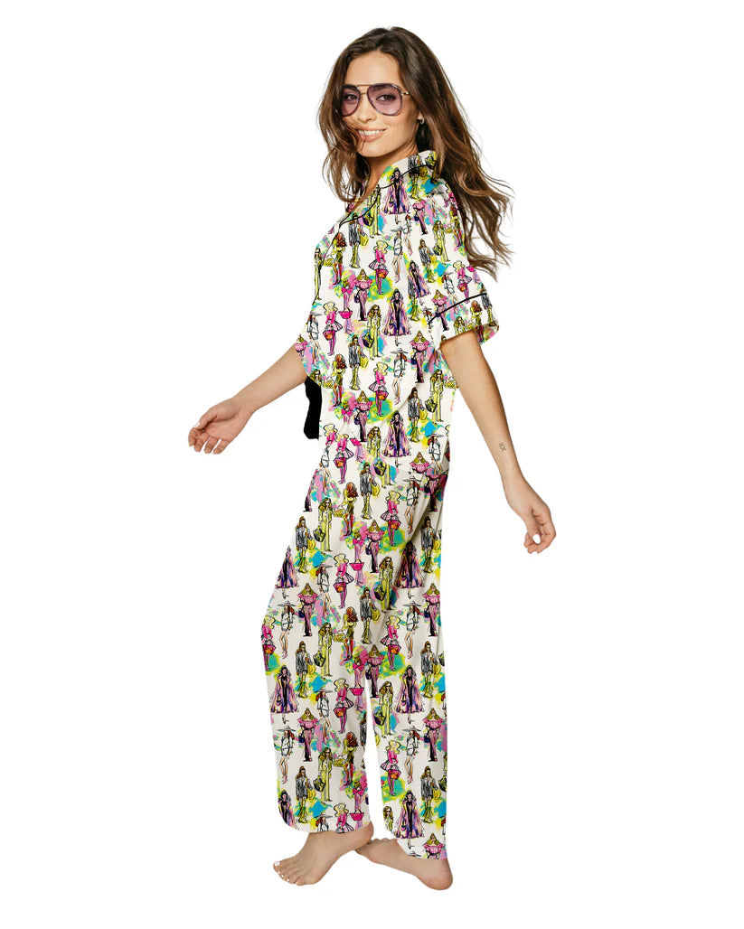 Silky Fashionista (Short Sleeve w/ Pants) Sunshine Society