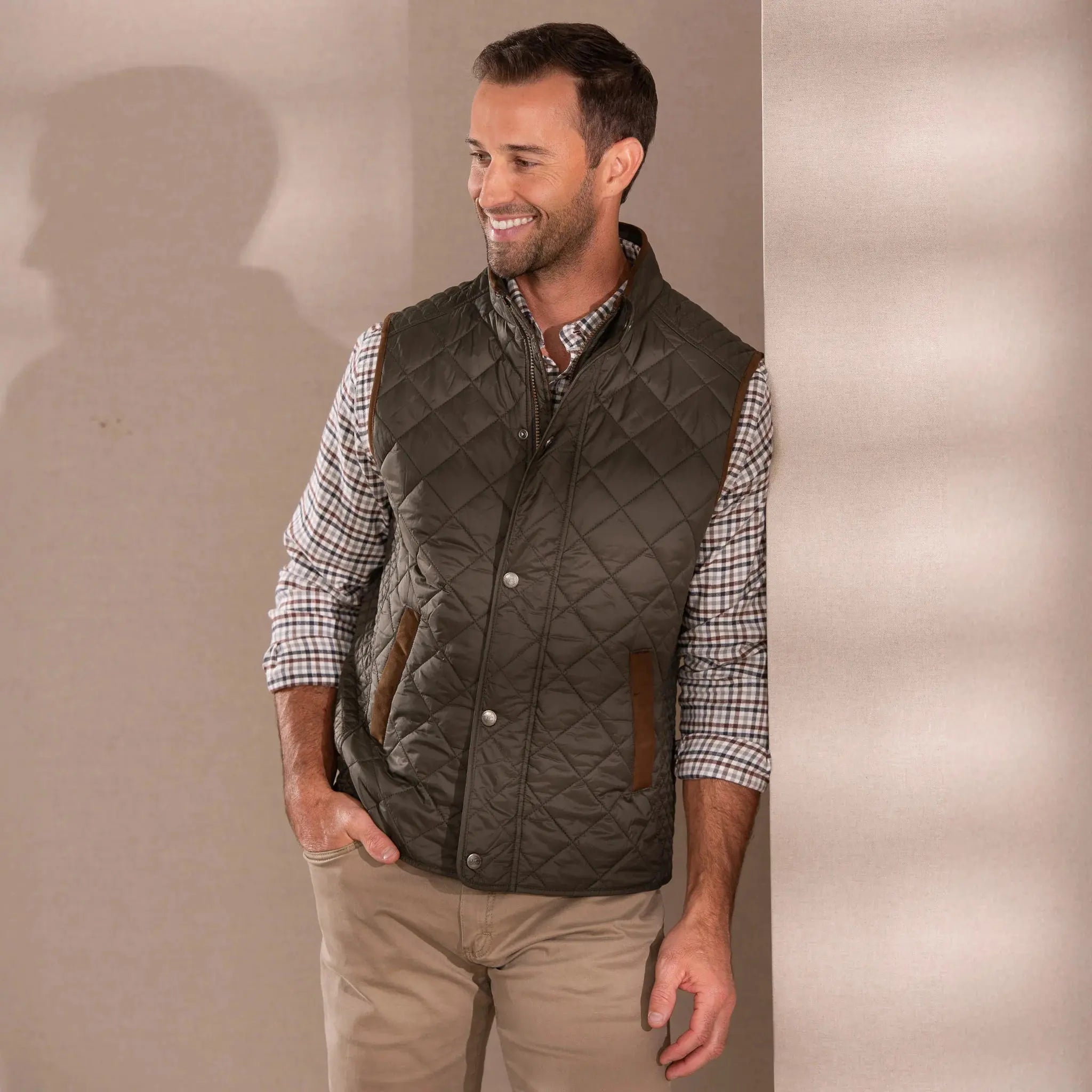 Greenville Diamond Quilted Vest - Loden Madison Creek Outfitters