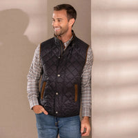 Greenville Diamond Quilted Vest - Black Madison Creek Outfitters