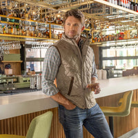 Greenville Diamond Quilted Vest - Dark Khaki Madison Creek Outfitters