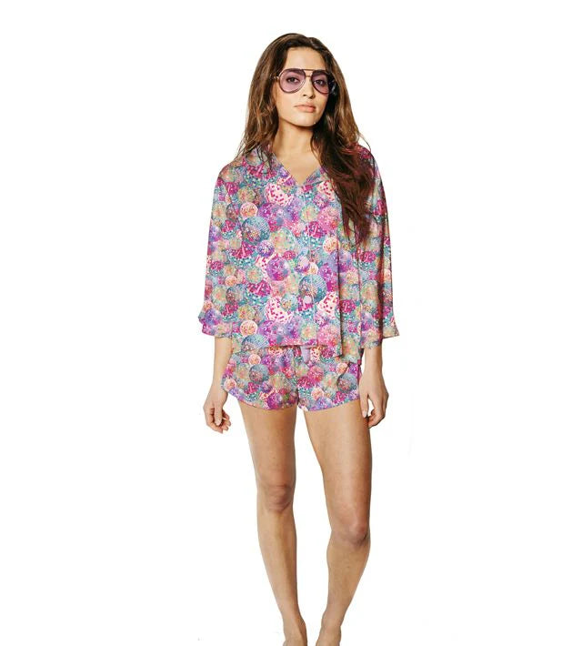 Silky Disco Queen (3/4 Sleeve w/ Shorts) Sunshine Society