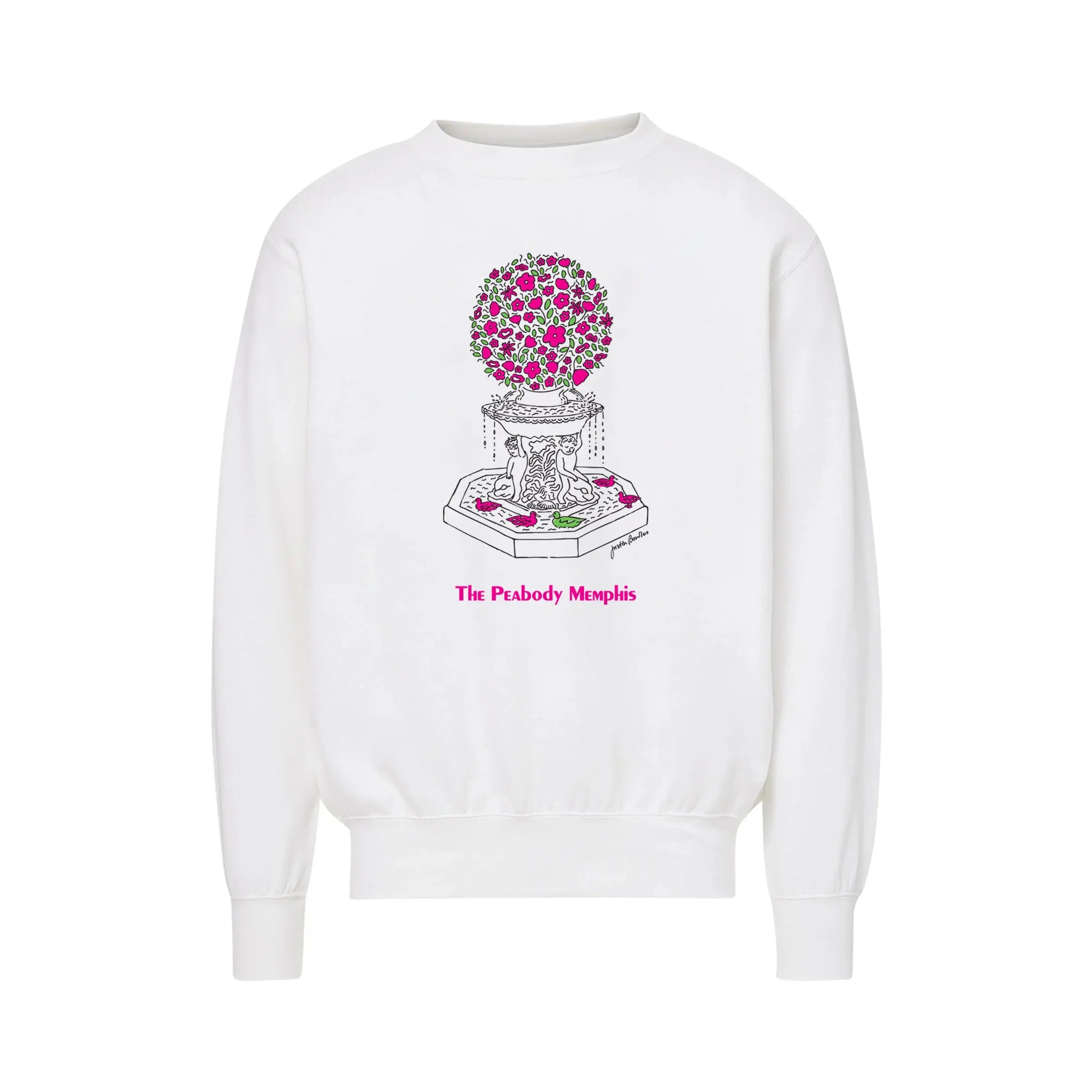 Lansky X Justin Bowles Fountain Sweatshirt - White Lansky Bros.
