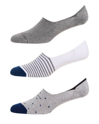 Marcoliani Invisible No Show Stripe Pima Cotton Socks (One size fits most) Marcoliani